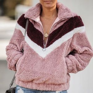 Vici 🍁 Chevron Cup of Cheer Fuzzy Pullover